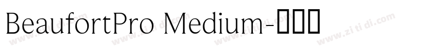 BeaufortPro Medium字体转换